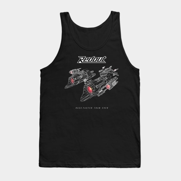 Redout - Sulha White Wireframe Tank Top by 34bigthings